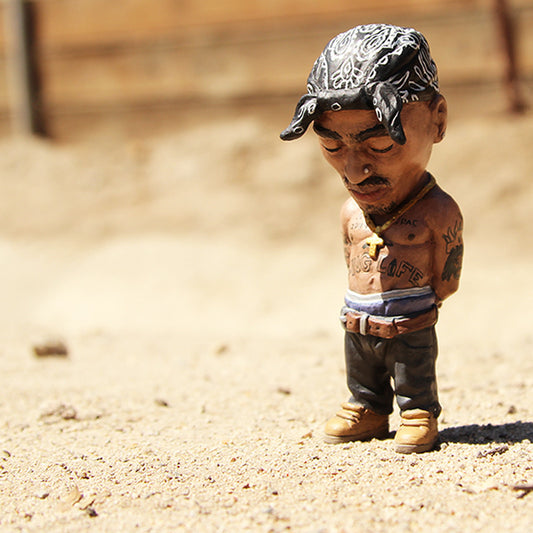 Tiny tributes to hip-hop history. Our miniature figure of 2Pac honors the pioneers of old-school rap. These sleek, iconic designs capture the essence of an era. Perfect for any music lover's display.